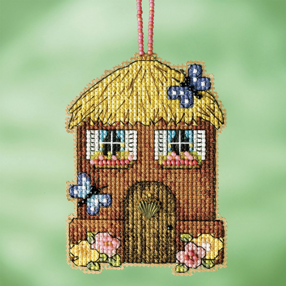 Набор для вышивания бисером MILL HILL Соломенный домик 6х8 см