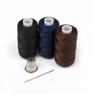 Нитки армированные 100ЛЛ Мастеровой  200 м цв. т.серый, коричневый, т.синий уп.3шт