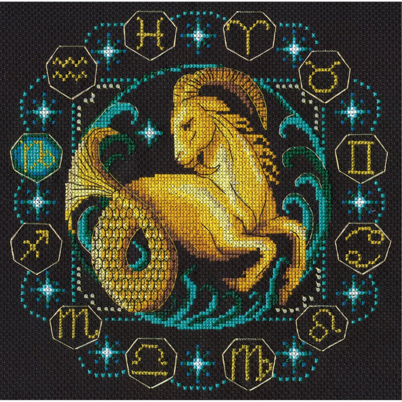 Набор для вышивания PANNA арт. ZN-0931 Знаки Зодиака. Козерог 24х23,5 см