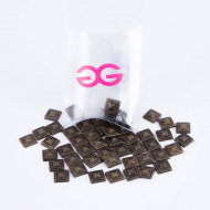 26547_Термоклеевые украшения для декора "Pyramides Brons Copper Peaple TZ012", 1упак. (48шт)