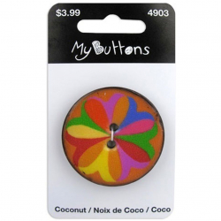88174_Пуговица My Buttons - Coconut "Blooming Color"