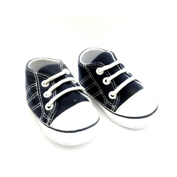 Кеды для кукол из ткани арт.КЛ.23639 11см цв.синий