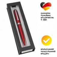 189672_Ручка шариковая "Eleganza" с черным стержнем, толщина линии M, 0.5 мм, цвет корпуса красный