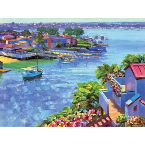 Алмазная вышивка Сиреневый пейзаж (без подрамника) LZE002 30х40 тм Цветной