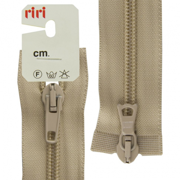 79961_Молния спираль, разъёмная 2 замка, 6 мм, 80 см, цвет 2230, бежевый холодный