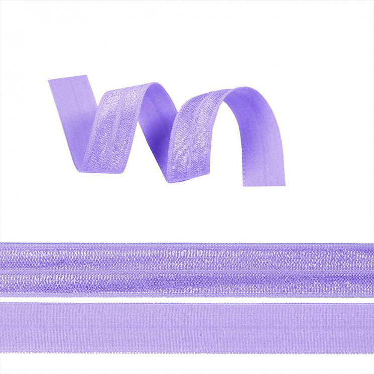 Резинка TBY бельевая окантовочная блестящая шир.15мм цв.F166 сиреневый уп.50 м