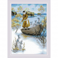 Набор для вышивания РИОЛИС арт.2061 Дедушка Мазай и зайцы 21х30 см Набор для вышивания РИОЛИС арт.2061 Дедушка Мазай и зайцы 21х30 см