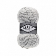 Пряжа для вязания Ализе Superlana maxi (25% шерсть, 75% акрил) 5х100г/100м цв.208 св.серый меланж