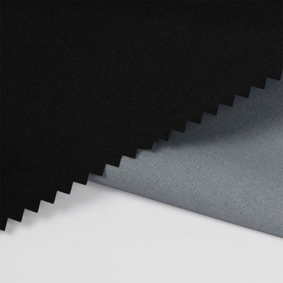 Ткань курточная TBY Дюспо 240T с пропиткой PU MILKY 80г/м? S580 черный рул.100м