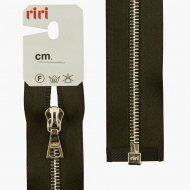 29488_Молния металл, Ni, разъёмная 1 замок, на атласной тесьме, 4 мм, 60 см, цвет 2226, темный шоколад