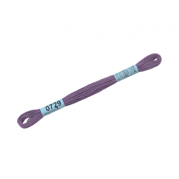 Нитки для вышивания Gamma мулине (0207-0819) 100% хлопок 24 x 8 м цв.0729 фиолетовый