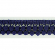 107242_Тесьма с помпонами двурядная, цвет темно-синий