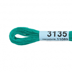 Нитки для вышивания Gamma мулине (3071-3172) 100% хлопок 24 x 8 м цв.3135 зеленый