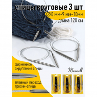 Набор круговых спиц для вязания Maxwell Gold 120 см (8.0 мм/9.0 мм/ 10.0 мм)