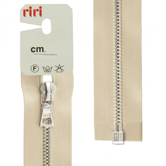 29537_Молния металл, Ni, разъёмная 1 замок, на атласной тесьме, 6 мм, 70 см, цвет 2230, бежевый 29537_Молния металл, Ni, разъёмная 1 замок, на атласной тесьме, 6 мм, 70 см, цвет 2230, бежевый