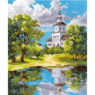 Набор для вышивания АЛИСА арт.3-11 Храм у пруда 18х21 см