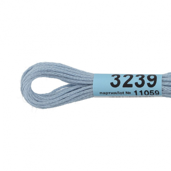 Нитки для вышивания Gamma мулине (3173-6115) 100% хлопок 24 x 8 м цв.3239 голубой