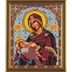 Рисунок на ткани бисер НОВА СЛОБОДА арт.БИС9039 А4 Богородица Млекопитательница 19х23 см
