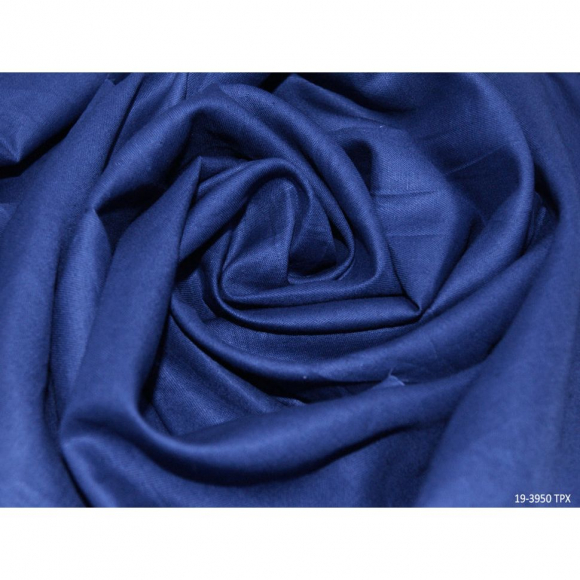 Ткань сатин гл/крашеный, 120 г/м?, 100% хлопок, цв.19-3950 синий уп.220х300 см