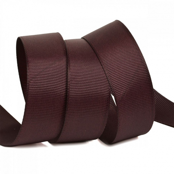 Лента Ideal репсовая в рубчик шир.25мм цв. S864 бордовый уп.27,42м