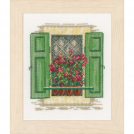 Набор для вышивания LANARTE арт.PN-0167122 Window with shutters 18х21 см