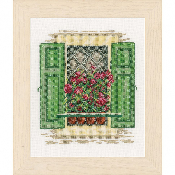 Набор для вышивания LANARTE арт.PN-0167122 Window with shutters 18х21 см Набор для вышивания LANARTE арт.PN-0167122 Window with shutters 18х21 см