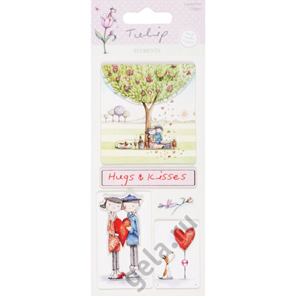 53529_Наклейки 3D "Целую и обнимаю", TULIP