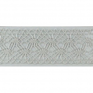 111954_Мерсеризованное хлопковое кружево, 20 мм, цвет серый