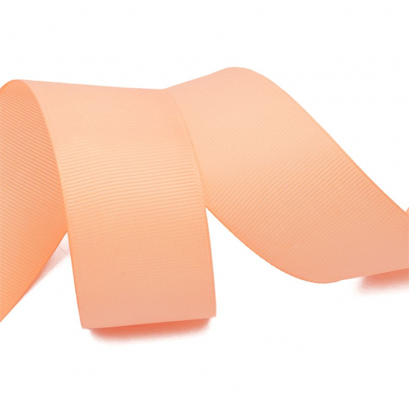 Лента Ideal репсовая в рубчик шир.38мм цв. 714 св.персиковый уп.27,42м