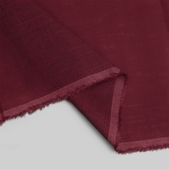 Ткань льняная 190 г/м? лен 40%, вискоза 60% шир.140 см арт.TBY.Li.1002.40 цв.40 бордо уп.5м Ткань льняная 190 г/м? лен 40%, вискоза 60% шир.140 см арт.TBY.Li.1002.40 цв.40 бордо уп.5м