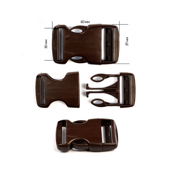 Фастекс 30мм арт.MX.5649 цв.темно-коричневый нагрузка 80 кг уп.2шт Фастекс 30мм арт.MX.5649 цв.темно-коричневый нагрузка 80 кг уп.2шт