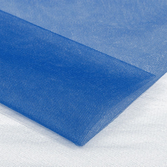 Фатин Кристалл средней жесткости блестящий арт.K.TRM шир.300см, 100% полиэстер цв. 28 К уп.50м - ярк.голубой