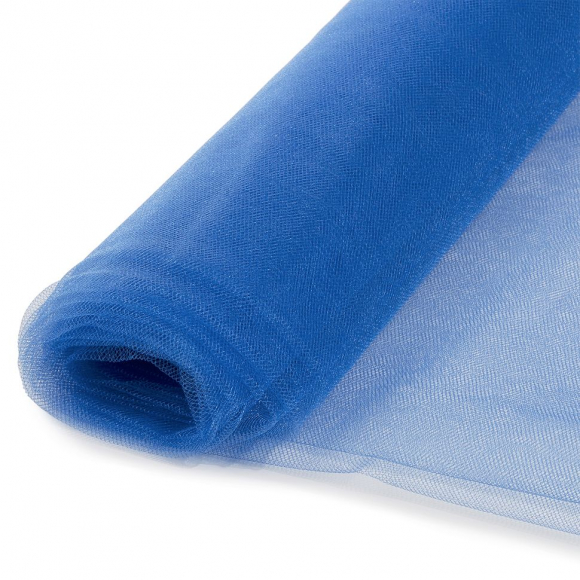 Фатин Кристалл средней жесткости блестящий арт.K.TRM шир.300см, 100% полиэстер цв. 28 К уп.50м - ярк.голубой