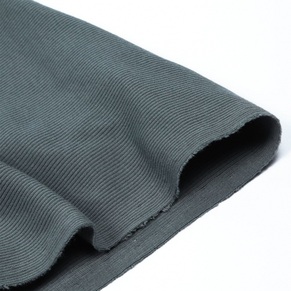 Ткань трикотаж Кашкорсе 70%хл 25%пэ 5%спан 250г 130см S578 т.серый рул.35м