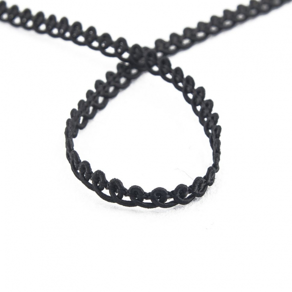 Тесьма PEGA тип отделочная, цвет черный, 5 мм