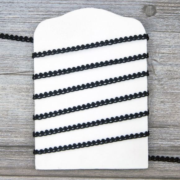 Тесьма PEGA тип отделочная, цвет черный, 5 мм