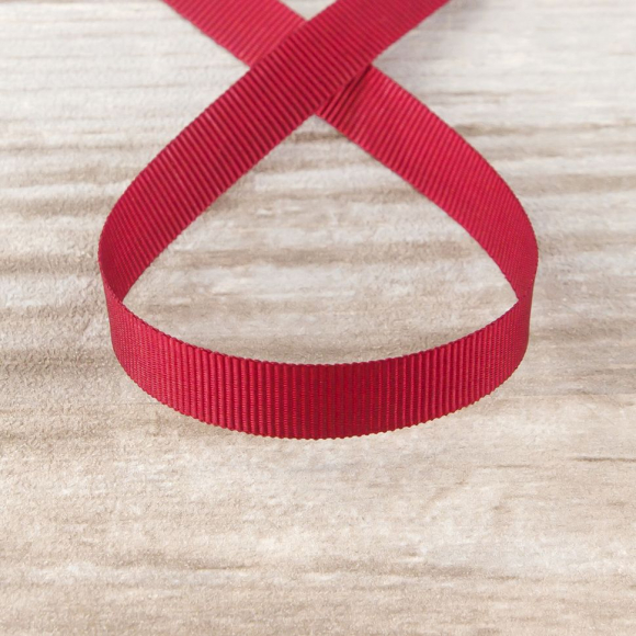 Лента репсовая SAFISA, 10 мм, 25 м, цвет 84 вишневый