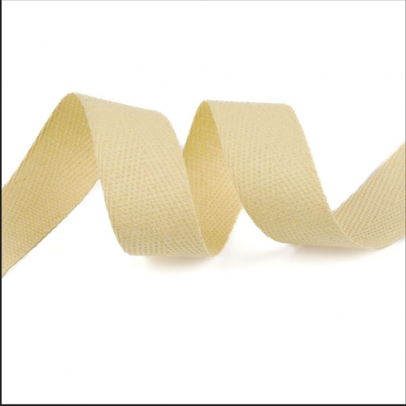 Тесьма киперная 22 мм хлопок 1,8г/см арт.12.2С-257К.22.152 цв.ваниль уп.50м