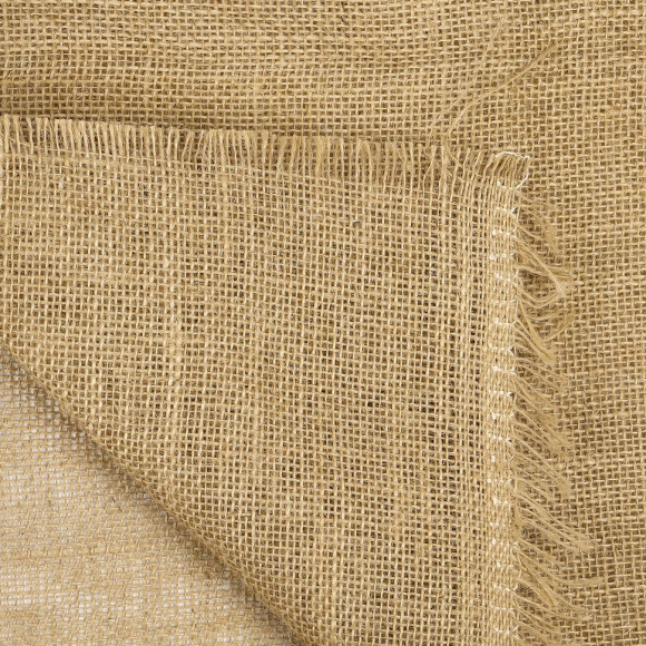 Ткань Мешковина 290 г/м? 100% джут шир.110 см арт.МШ290 рул.100м