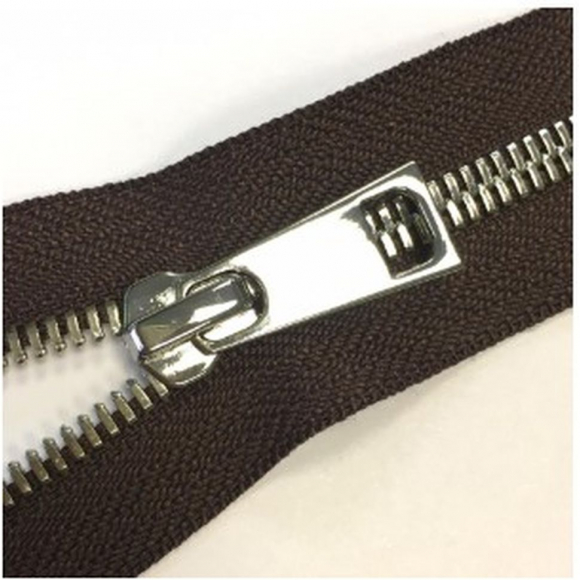 Молния металл №5СТ никель разъем 75см цв.D570 темно коричневый