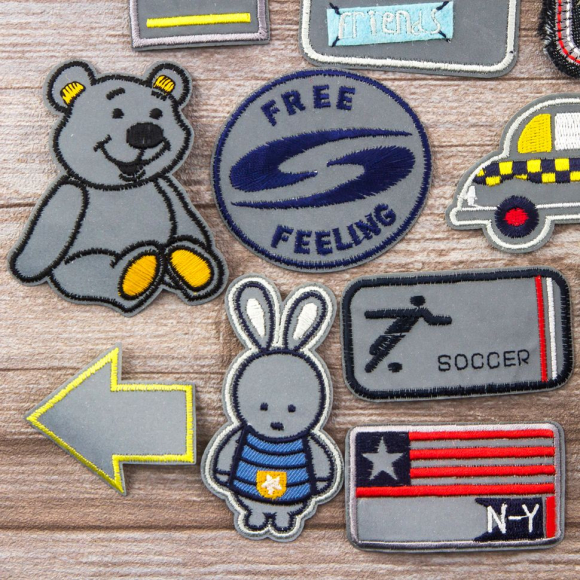 813_Набор термоаппликаций светоотражающих, 100 штук