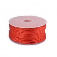 Шнур TBY атласный круглый 2мм цв.3095 красный уп.50м