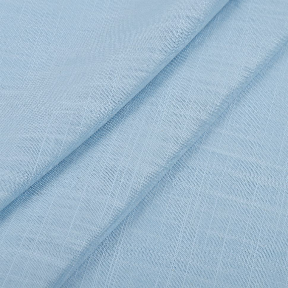 Ткань льняная 190 г/м? лен 40%, вискоза 60% шир.140 см арт.TBY.Li.1002.38 цв.38 небо уп.1м