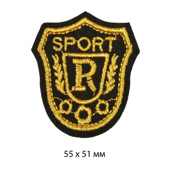 Термоаппликации арт.TBY.SH11 SPORT R 55x51 мм 10 шт