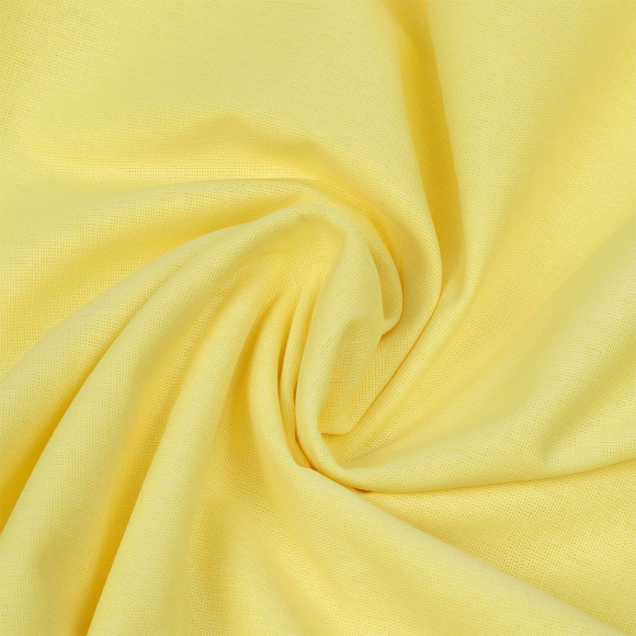 Ткань бязь гладкокрашен.120г/м шир.220см 100%хлопок цв.лимонный крем уп.10м