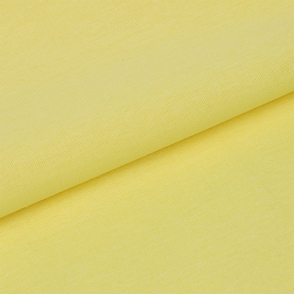 Ткань бязь гладкокрашен.120г/м шир.220см 100%хлопок цв.лимонный крем уп.10м
