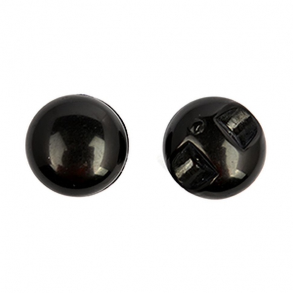 Пуговицы пластик TBY.A1004 цв.002 черный 20L-12,5мм, на ножке, 40 шт