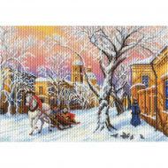 Рисунок на канве МАТРЕНИН ПОСАД арт.37х49 - 1695 Зимний вечер