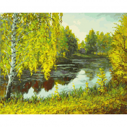 Картины по номерам Белоснежка арт.БЛ.027-AB Родные места 40х50 см