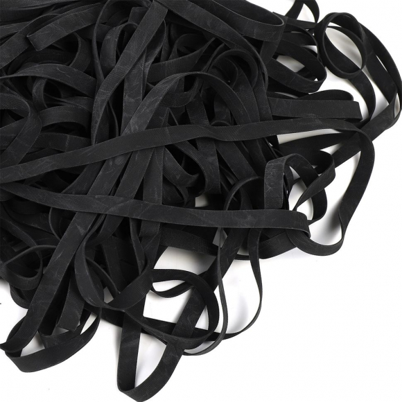 Резинка латексная рифленая евро 07мм, толщ.0,7мм арт.TBY-48424 цв. черная уп.5кг